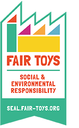FAIR TOYS SEAL for social and ecological responsibility in the production of toys